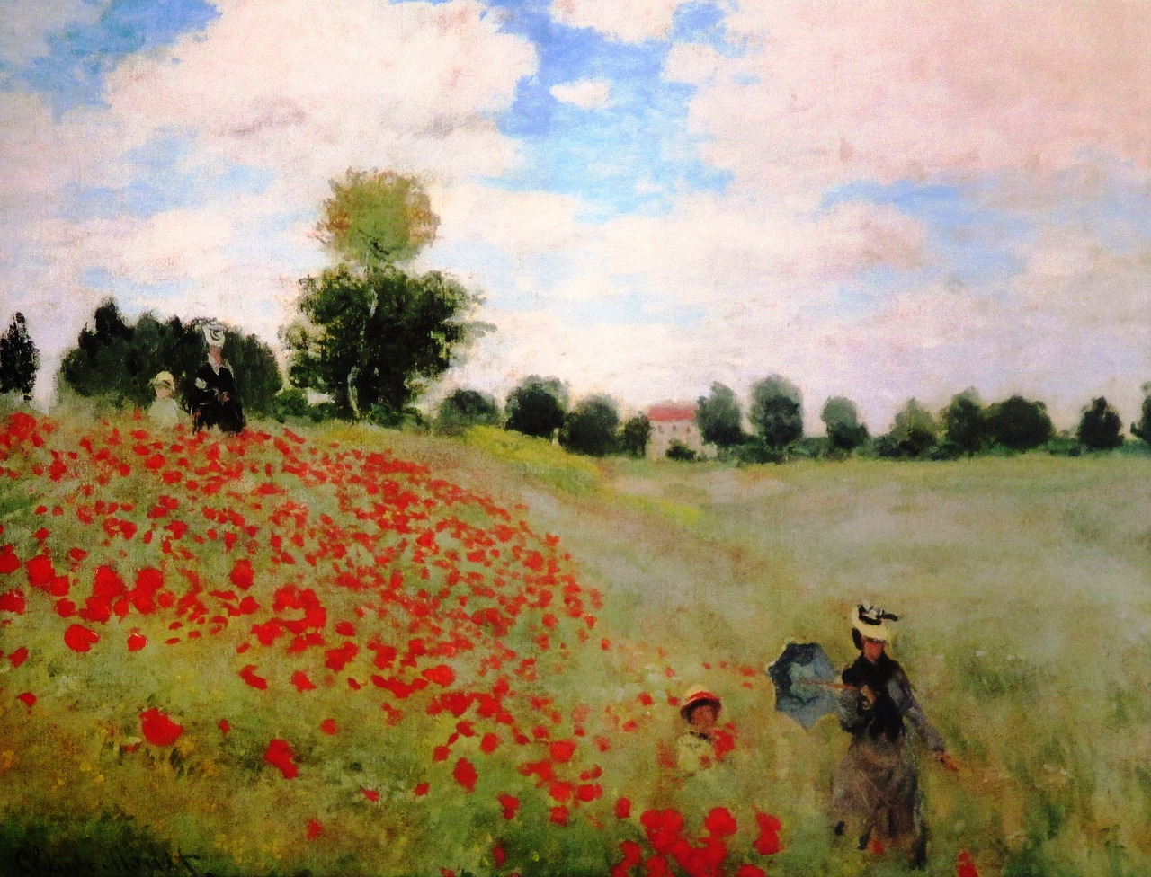 painting, claude monet, corn poppy-284546.jpg